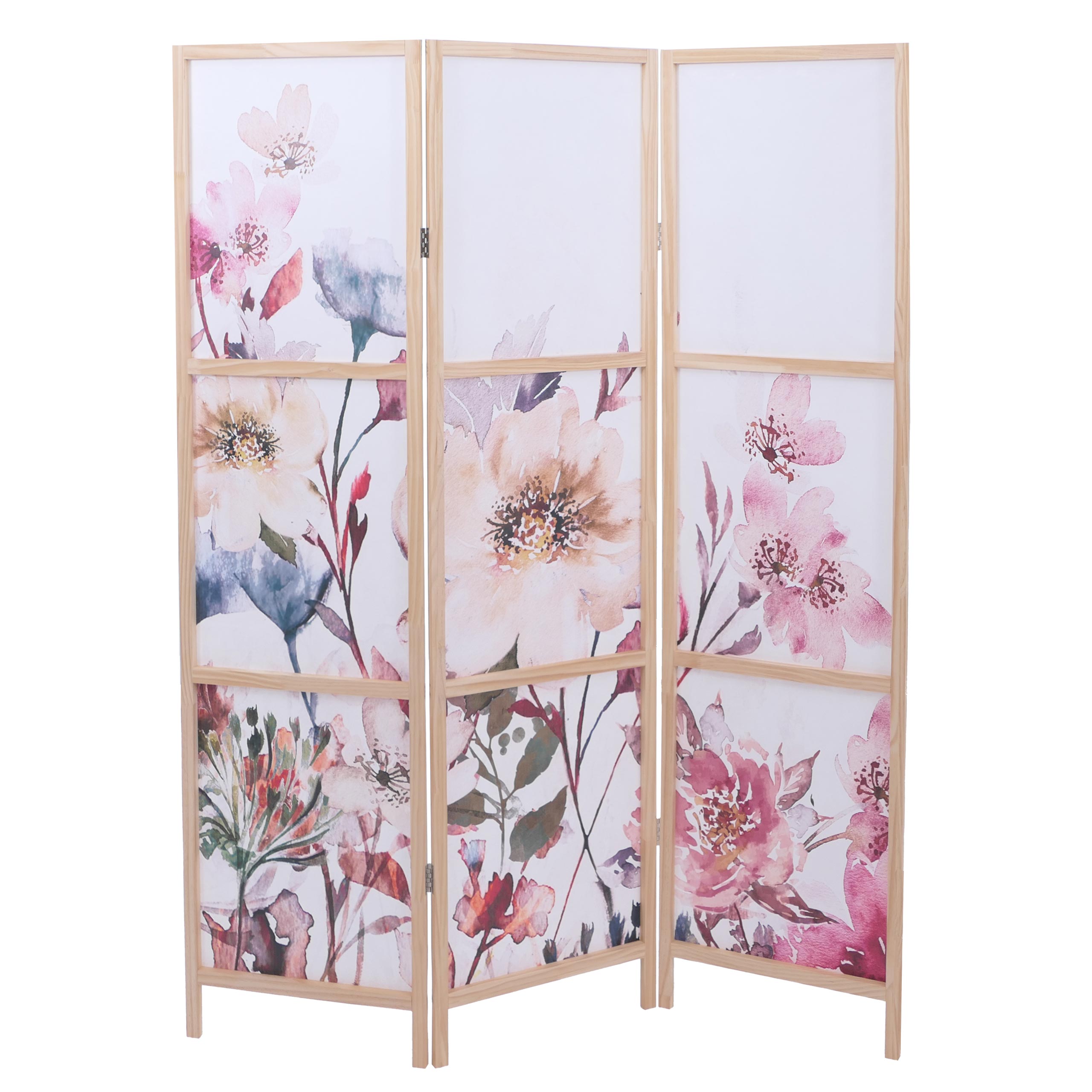 Paraván HWC-O70, dělící stěna 170 × 137 cm - květiny