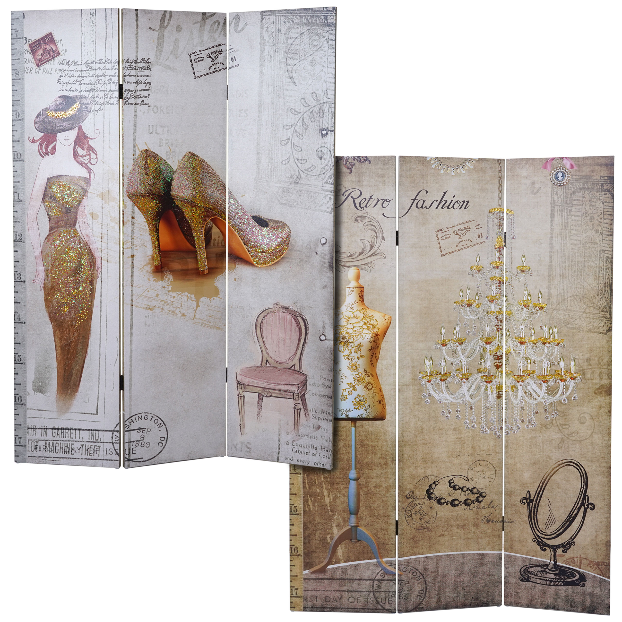 Fotoparaván Vintage, dělící stěna - 170 × 120 cm