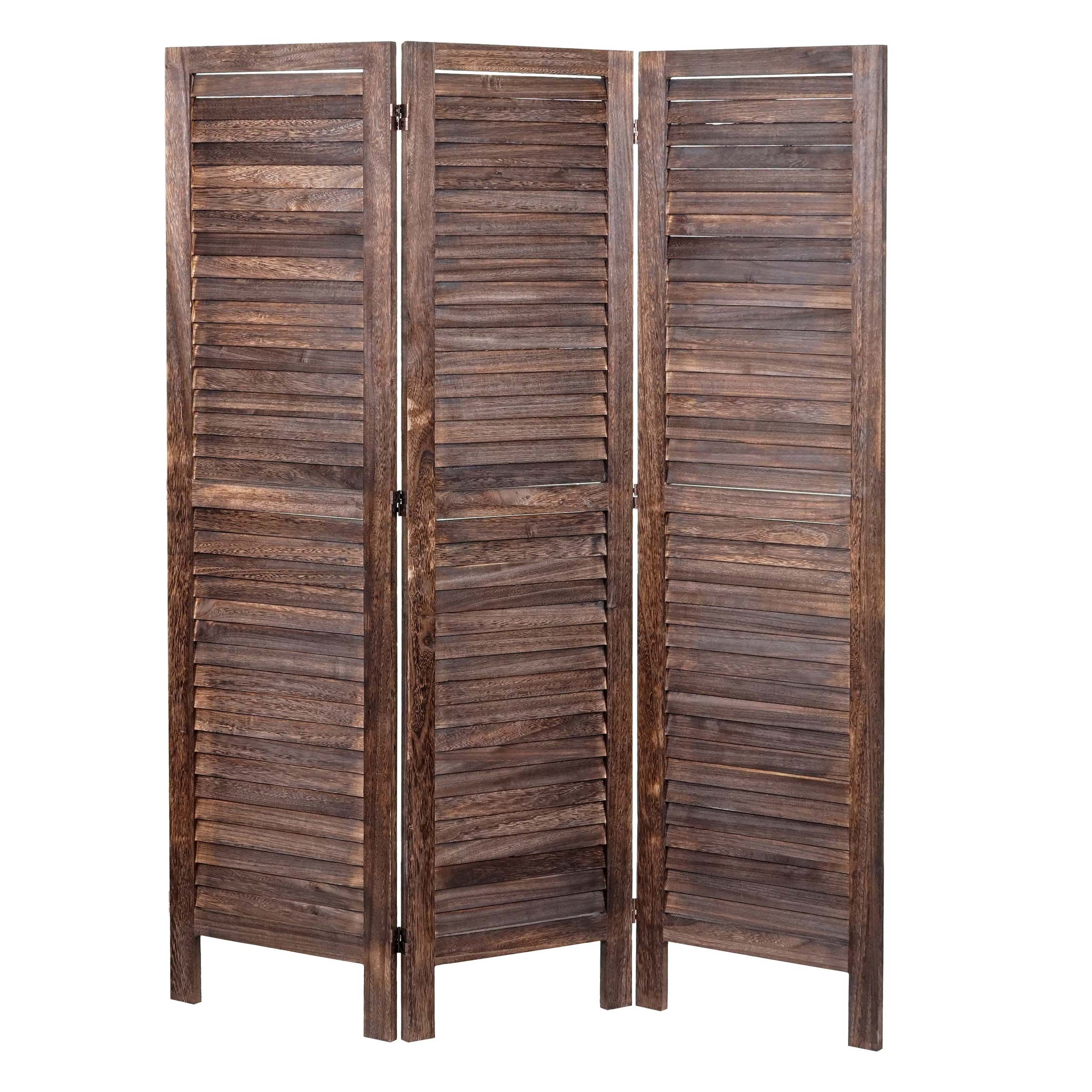Paraván HWC-G30 - 170 × 120 cm - hnědá