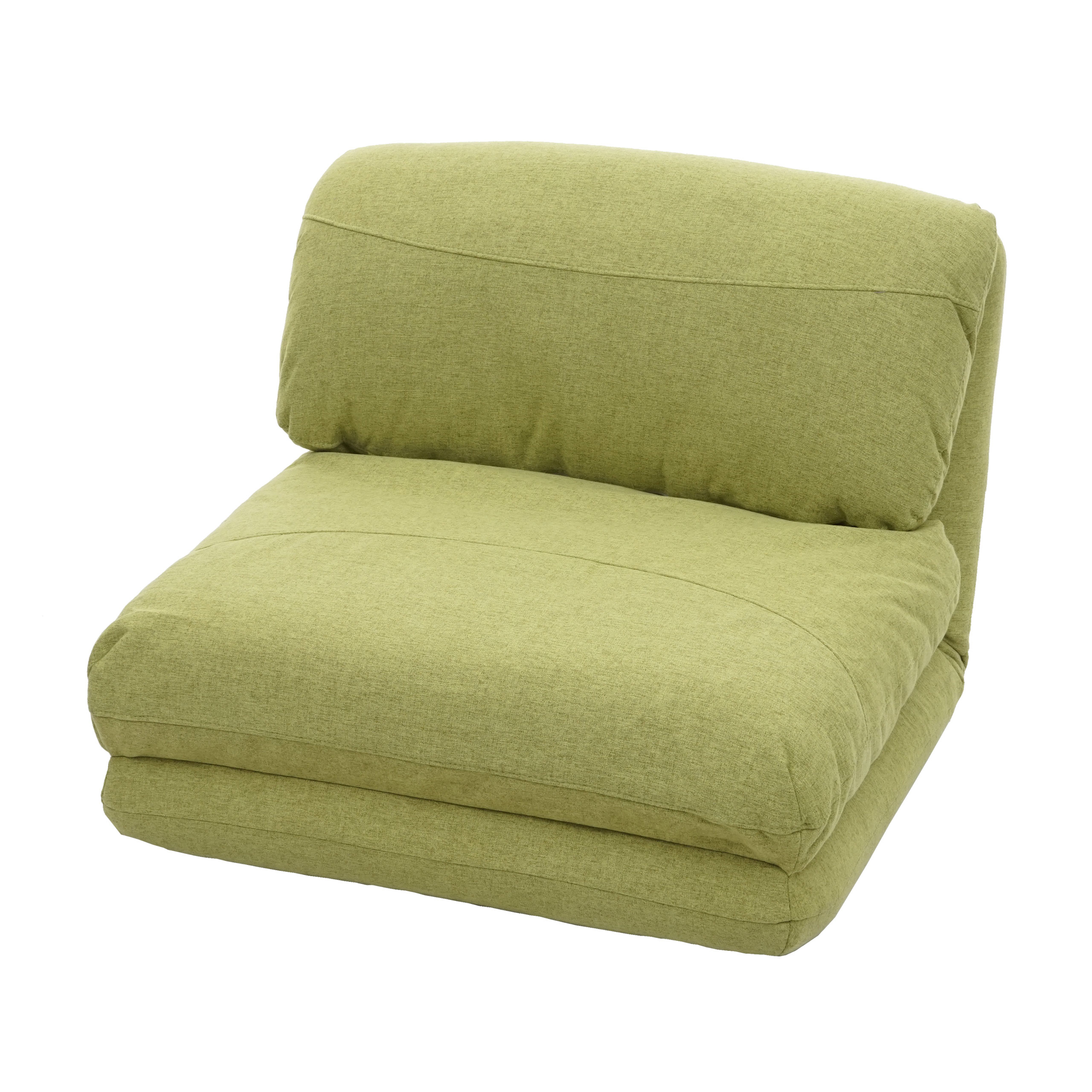 Rozkládací polohovatelné křeslo na spaní HWC-E68, látka/textil - zelená