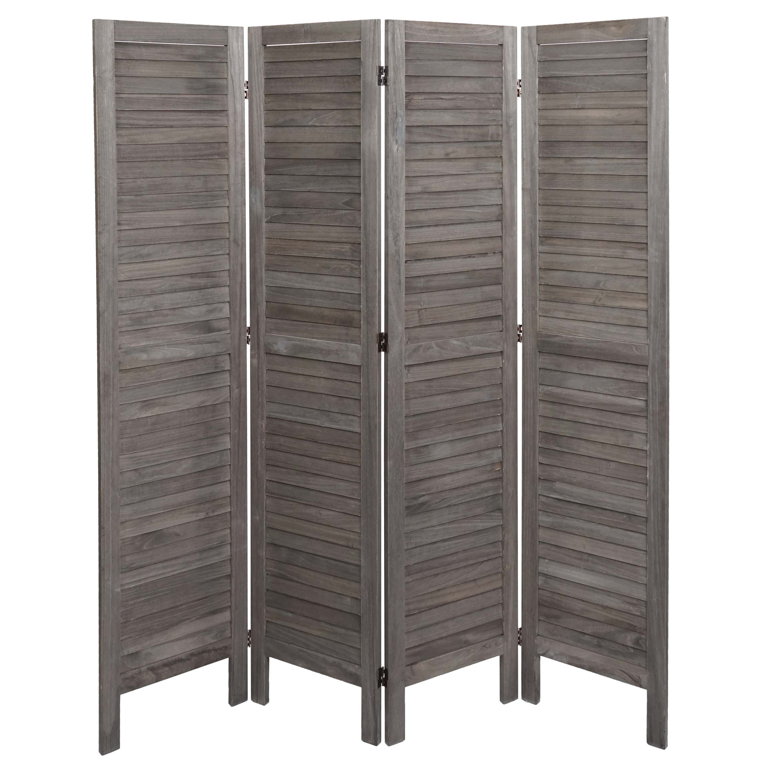 Paraván HWC-G30 - 170 × 162 cm - šedohnědá