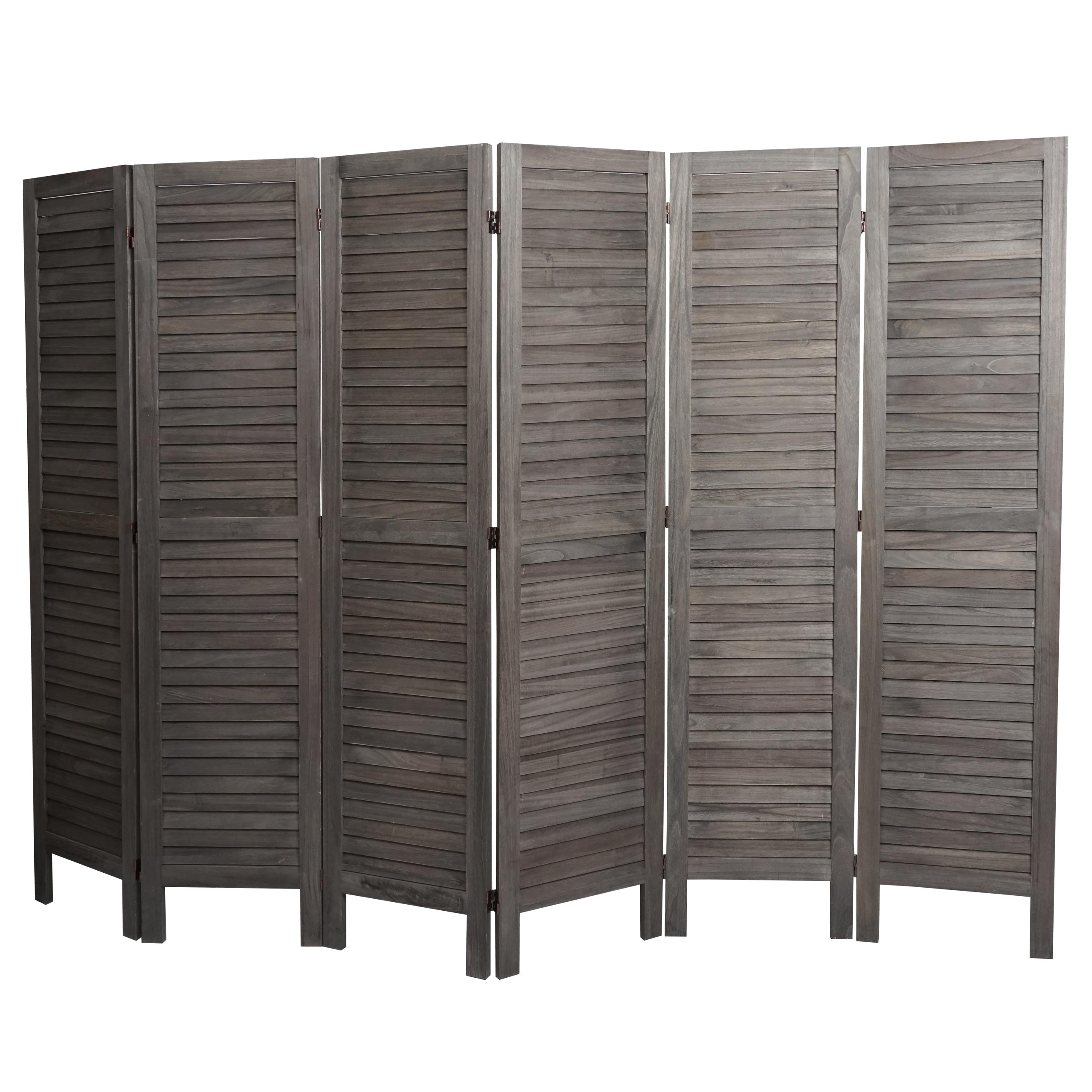 Paraván HWC-G30 - 170 × 240 cm - šedohnědá