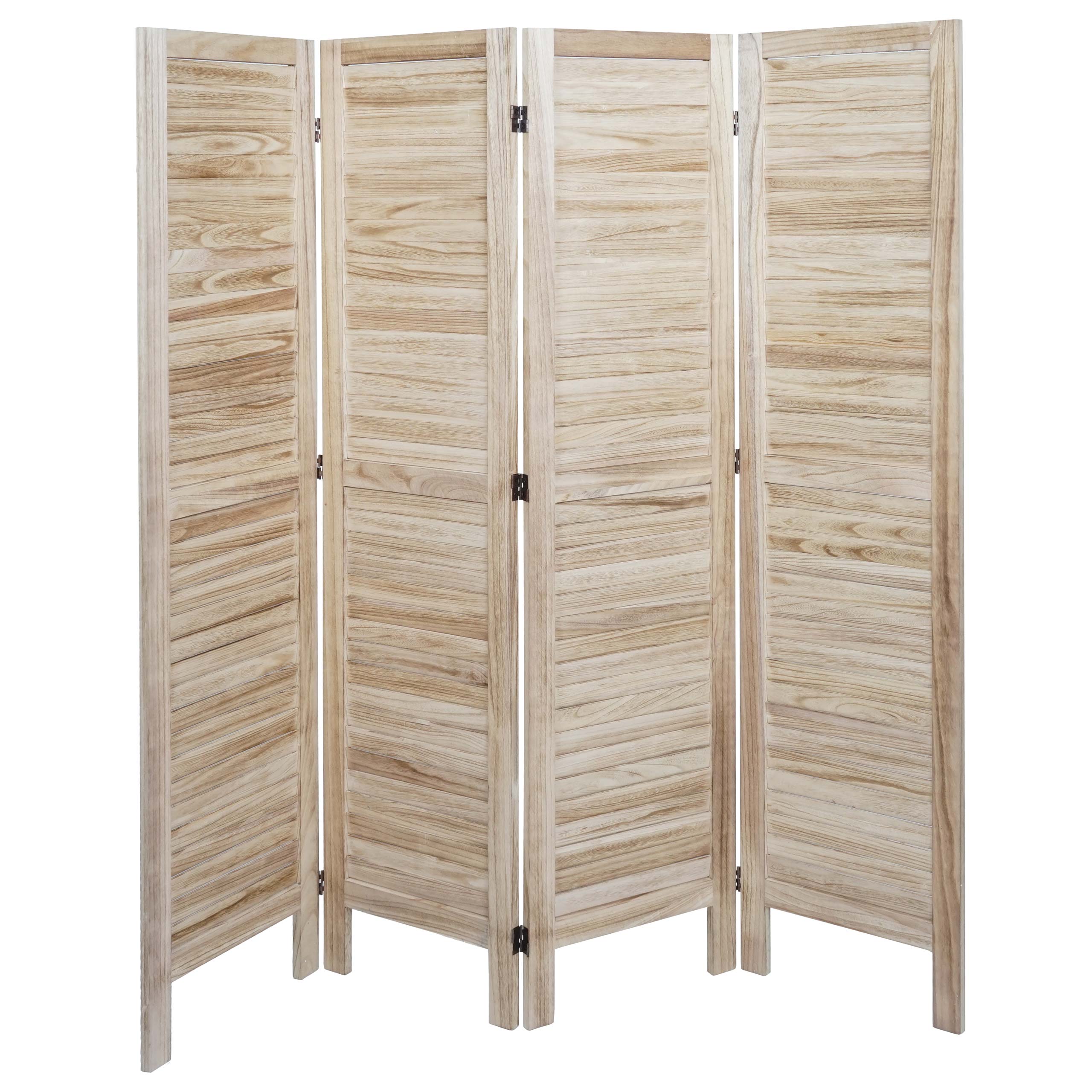 Paraván HWC-G30 - 170 × 162 cm - světle hnědá