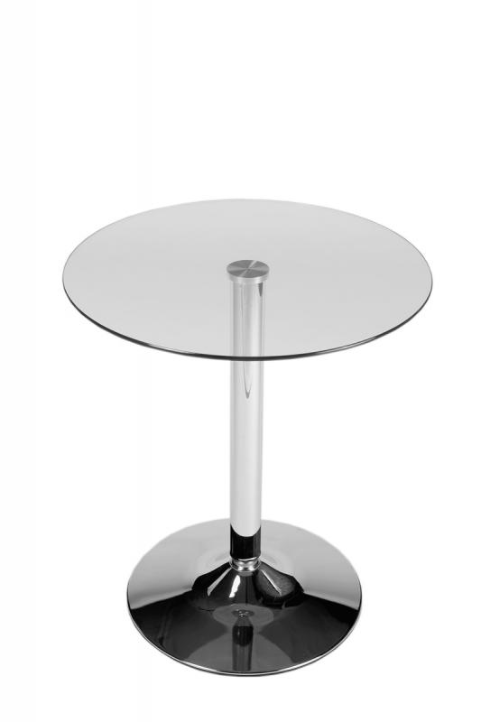 Stůl skleněný kulatý 1025033 - v70 x Ø60 cm - Transparentní / sklo