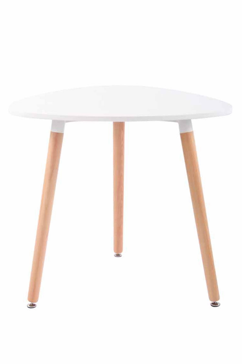 Kuchyňský stůl dřevěný Abenra 80 natura - v75 x Ø80 cm - Bílá