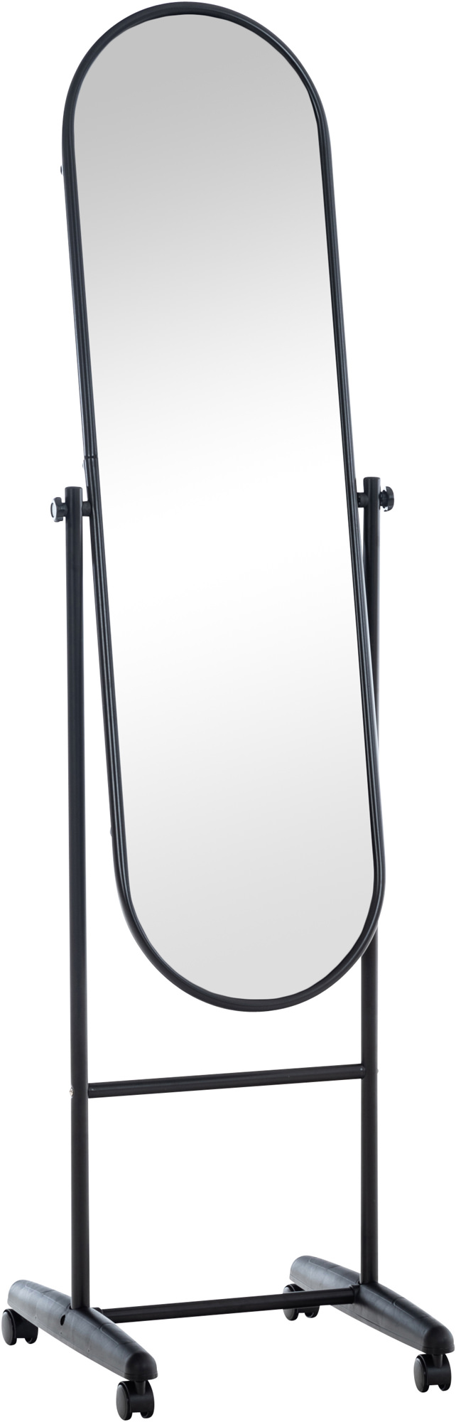 Stojící zrcadlo Nane Oval 317228 - 155x40x42 cm - Černá