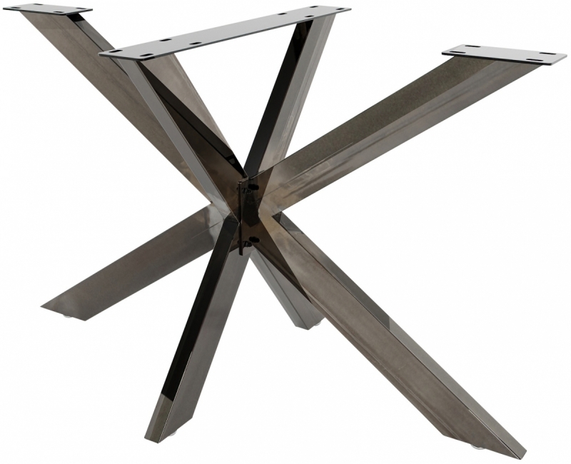 Stolové nohy 319831 Biloxi M - 120x68x71 cm, kov, industrial černá
