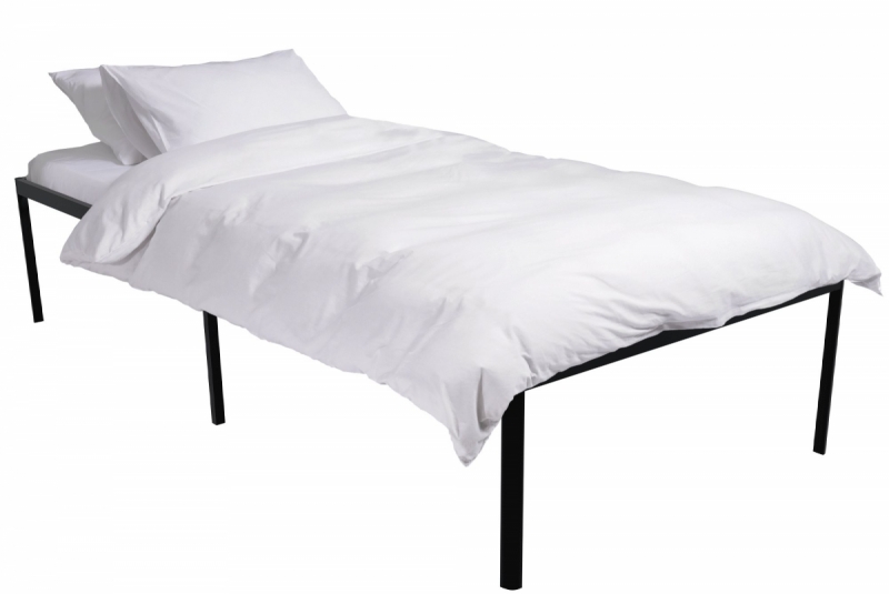 Kovová Postel Hamlin - 200 x 90, v 41 cm - Černá