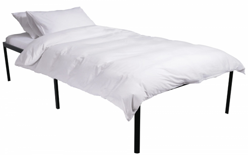 Kovová Postel Hamlin - 200 x 100, v 41 cm - Černá