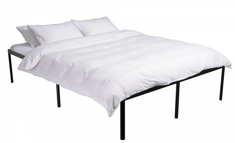 Kovová Postel Hamlin - 200 x 140, v 41 cm - Černá