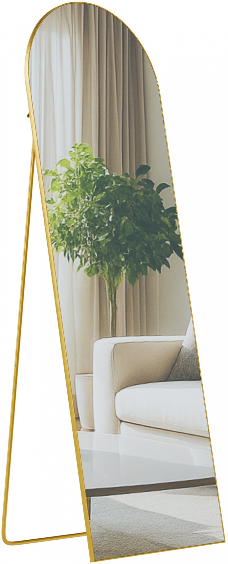 Zrcadlo Moline 150x50 cm - zlaté lesklé