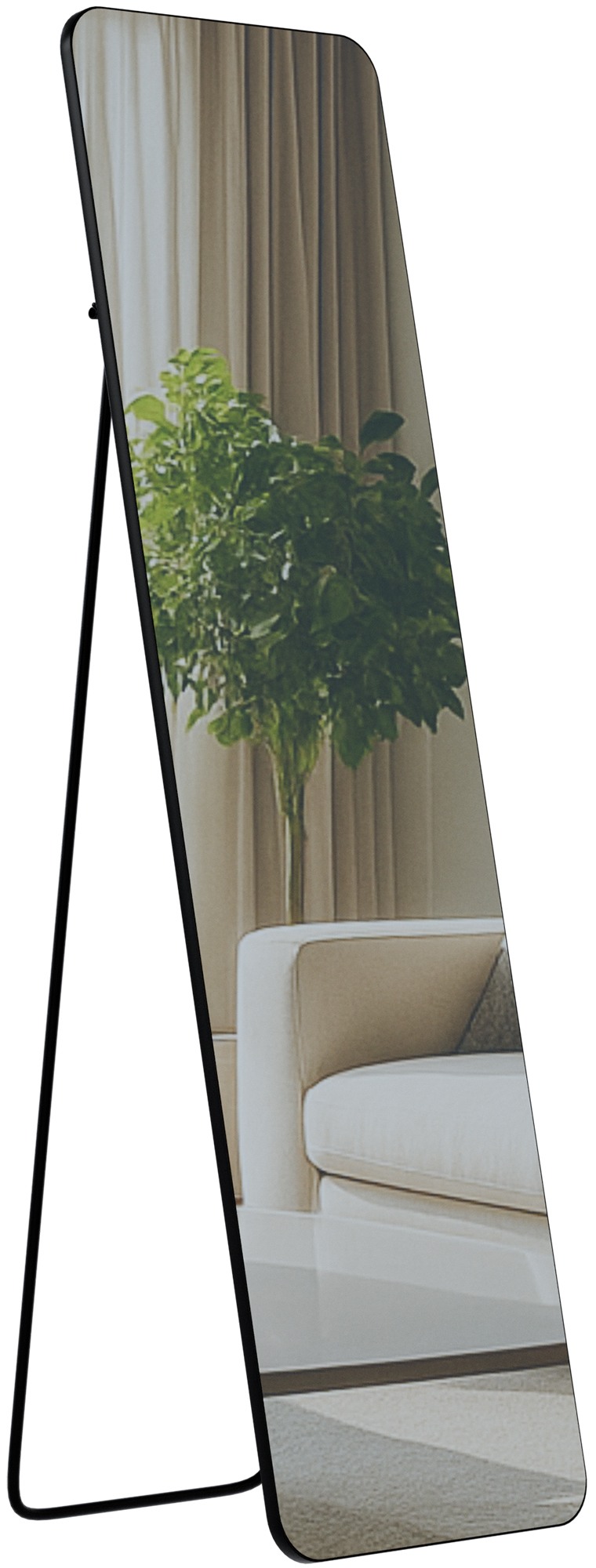 Zrcadlo Gurnee 140x40 cm - černé matné