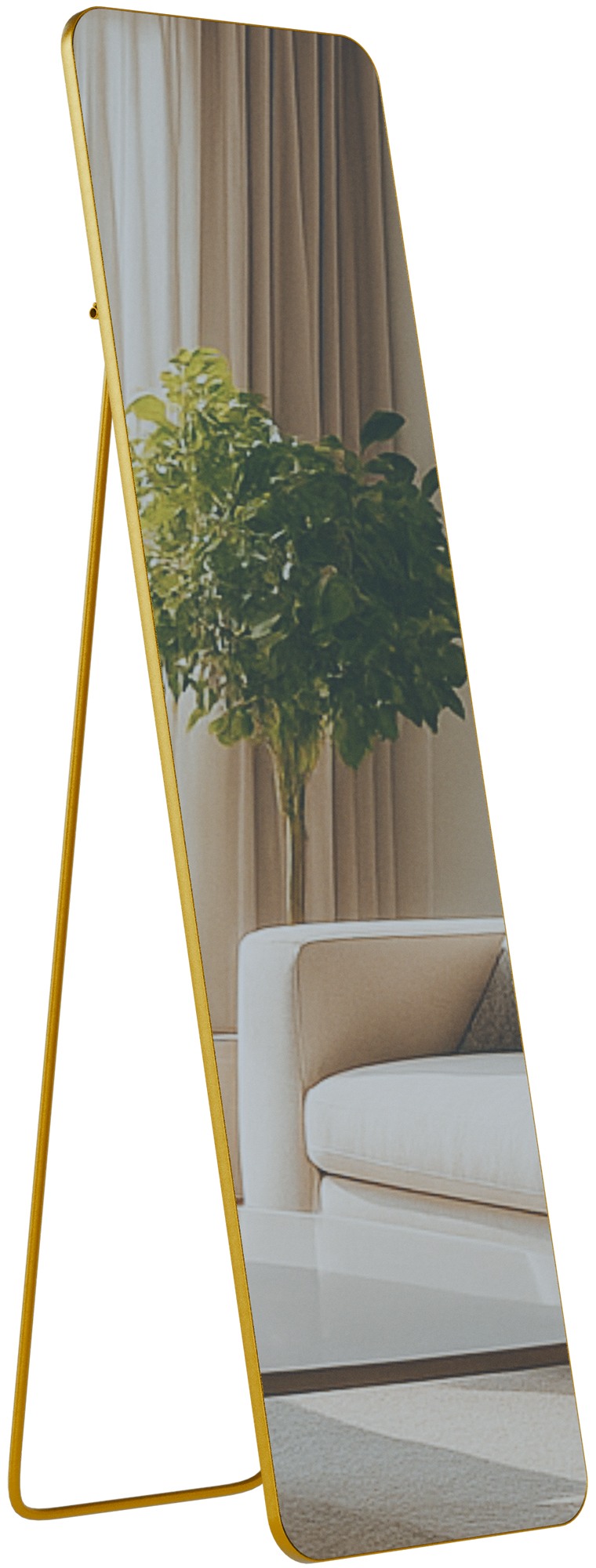 Zrcadlo Gurnee 140x40 cm - zlaté lesklé