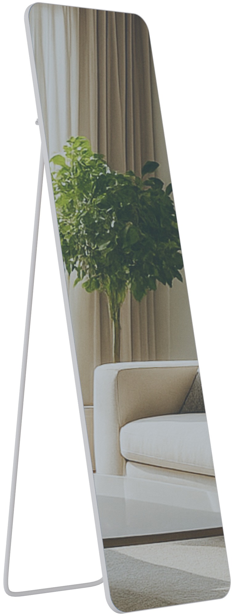 Zrcadlo Gurnee 140x40 cm - bílé matné