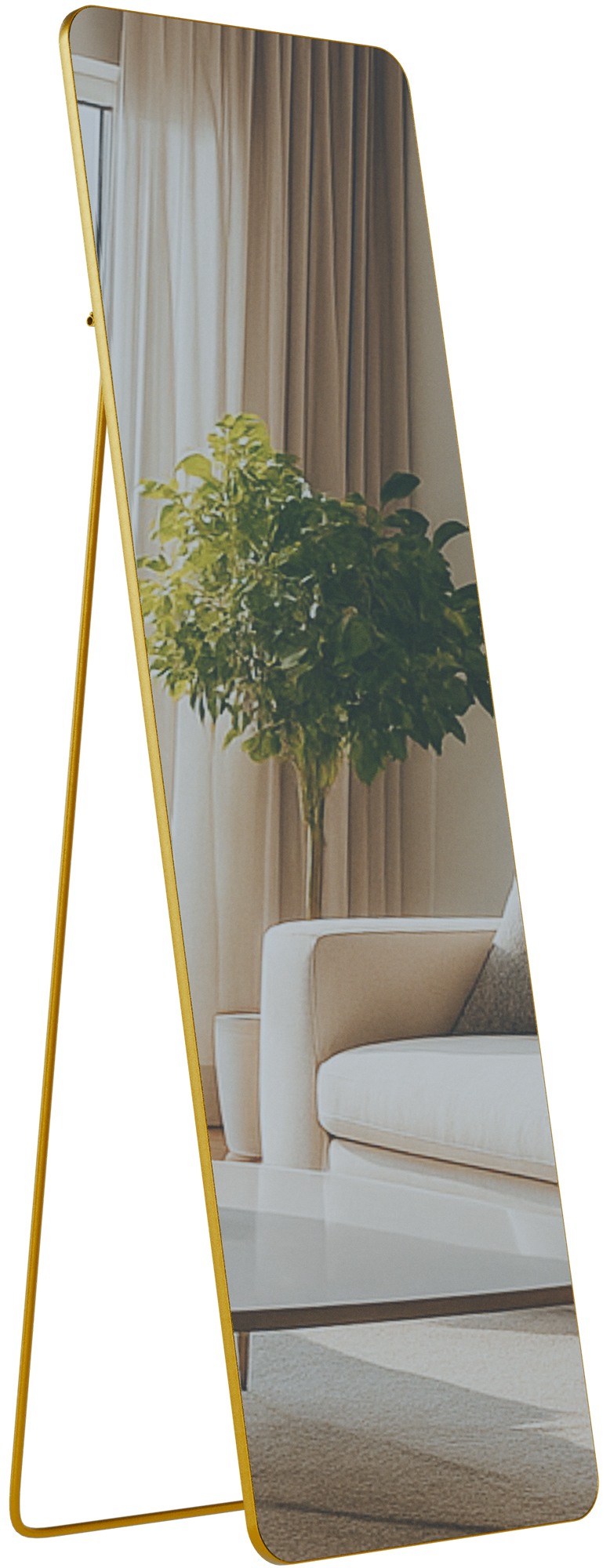 Zrcadlo Gurnee 160x50 cm - zlaté lesklé
