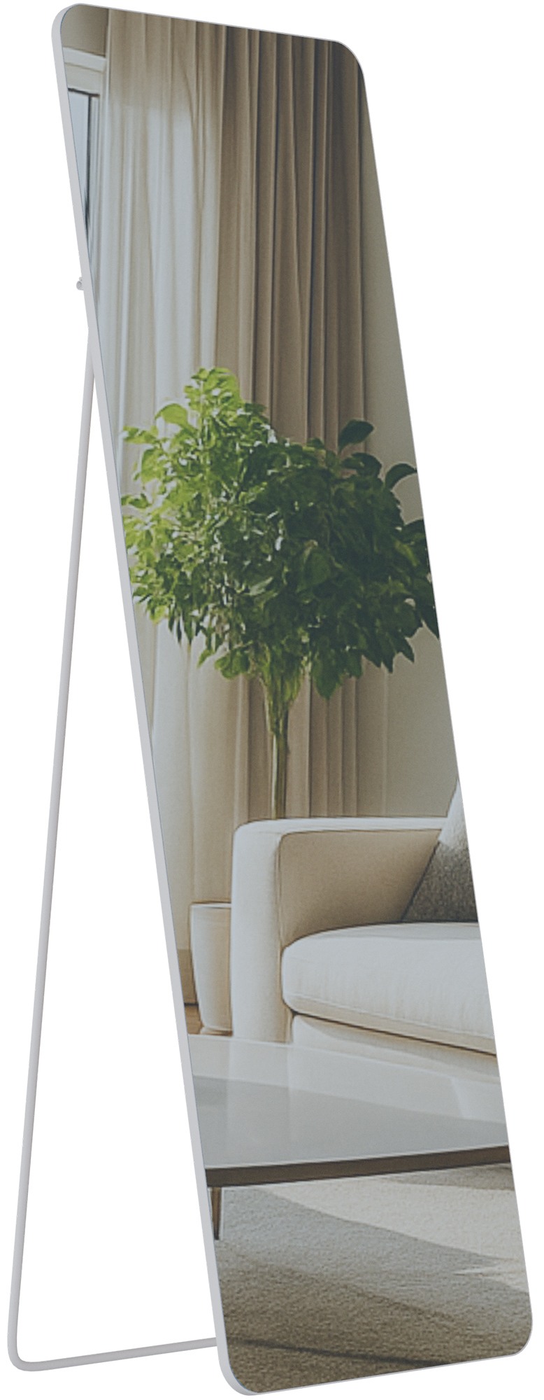 Zrcadlo Gurnee 160x50 cm - bílé matné