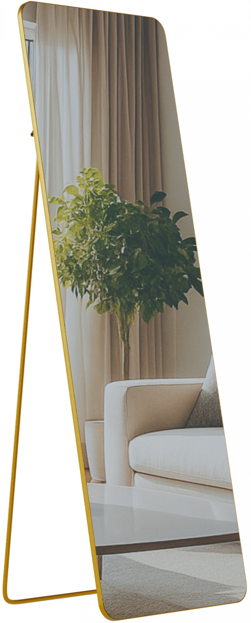 Zrcadlo Gurnee 150x50 cm - zlaté lesklé