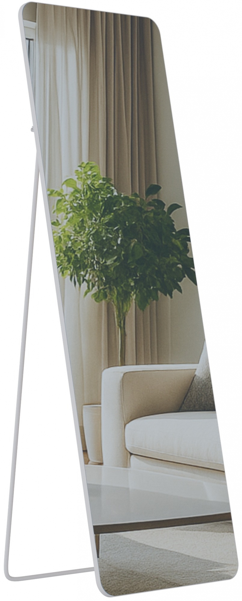 Zrcadlo Gurnee 150x50 cm - bílé matné