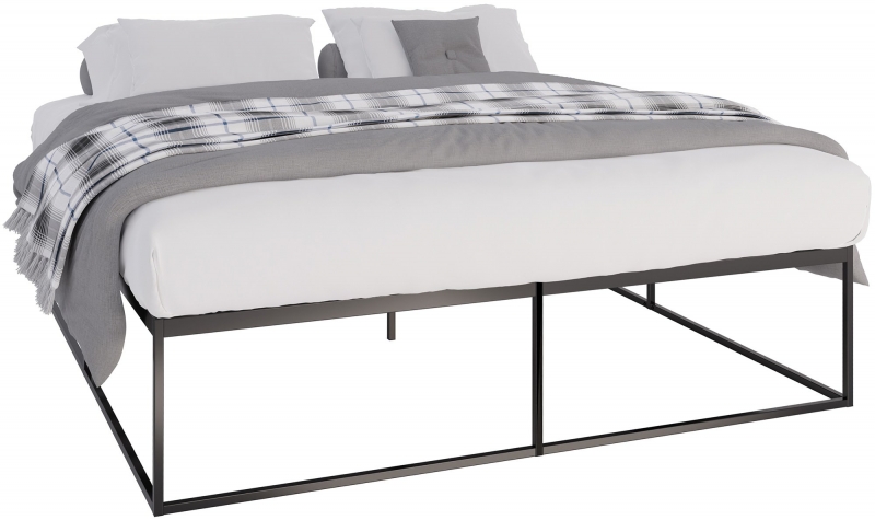 Kovová postel Scala - 200x180, v46 cm - Černá