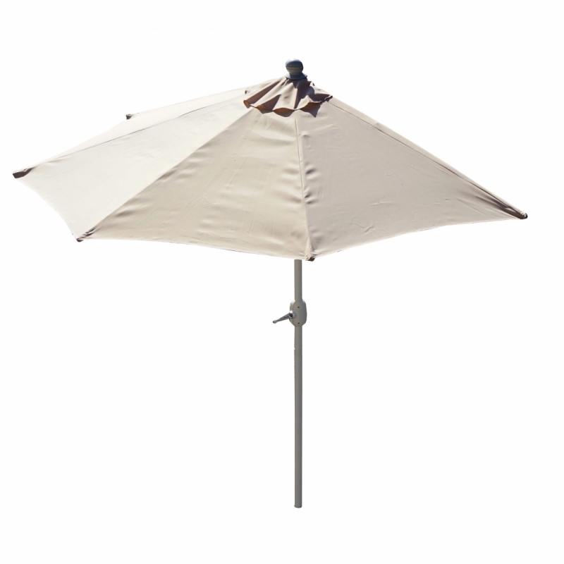 Slunečník půlkruh Parla 270 cm bez stojanu - polyester/hliník - krémová