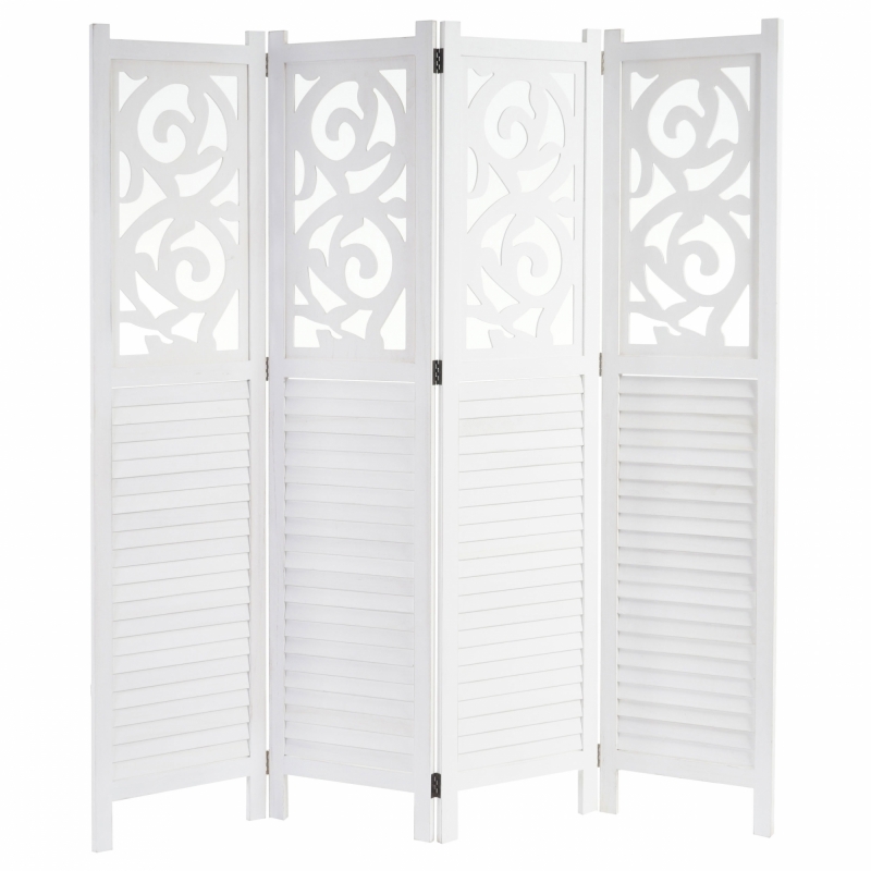 Paraván Shabby vintage Istambul  - 170 x 160 cm - Bílá