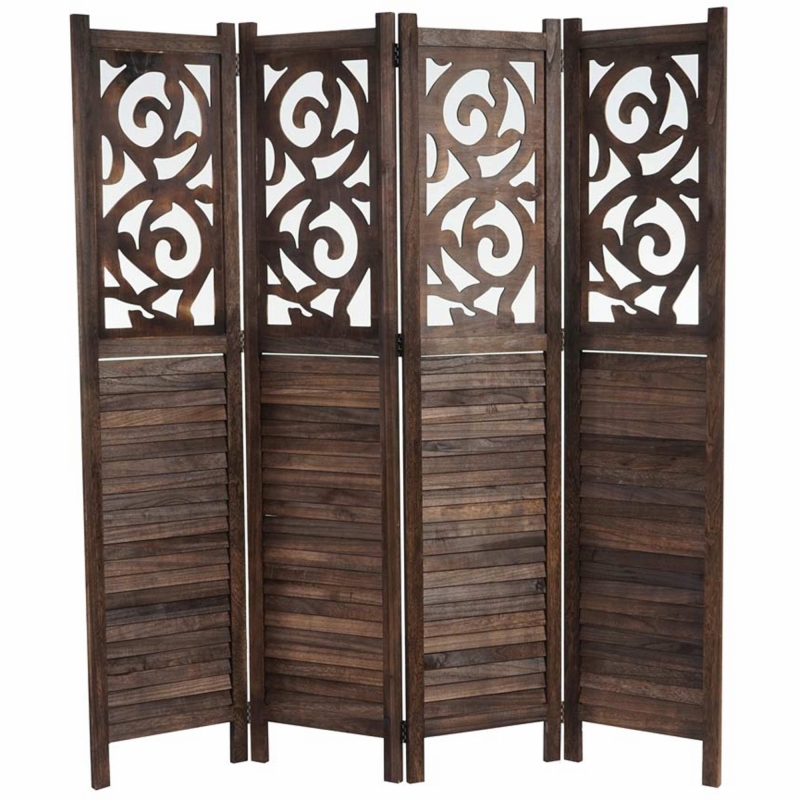 Paraván Shabby vintage Istambul  - 170 x 160 cm - Hnědá
