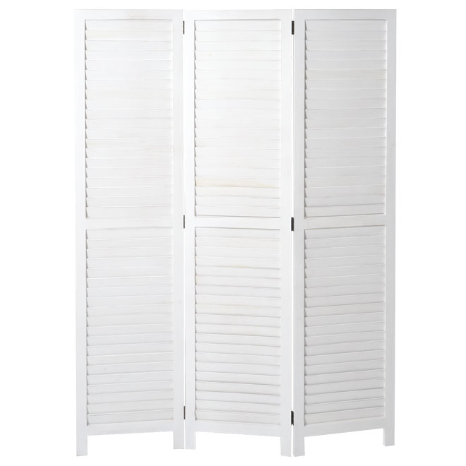 Paraván Shabby vintage C30 - 170 x 120 cm - Bílá