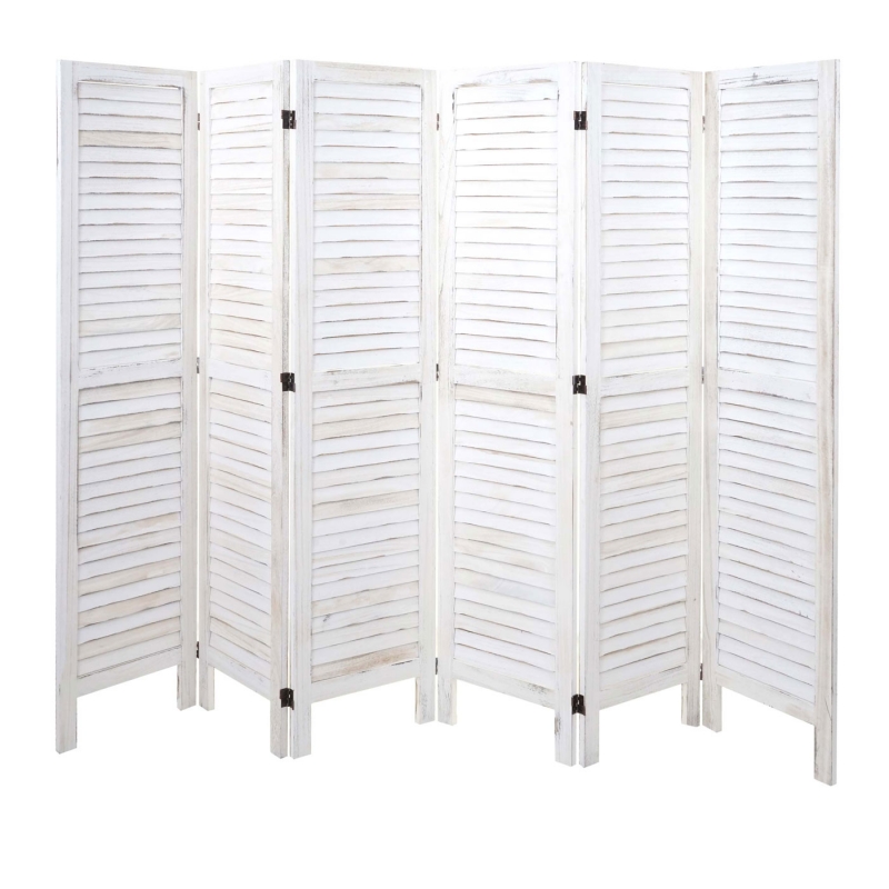 Paraván Shabby vintage G30 - 170 x 240 cm - Bílá