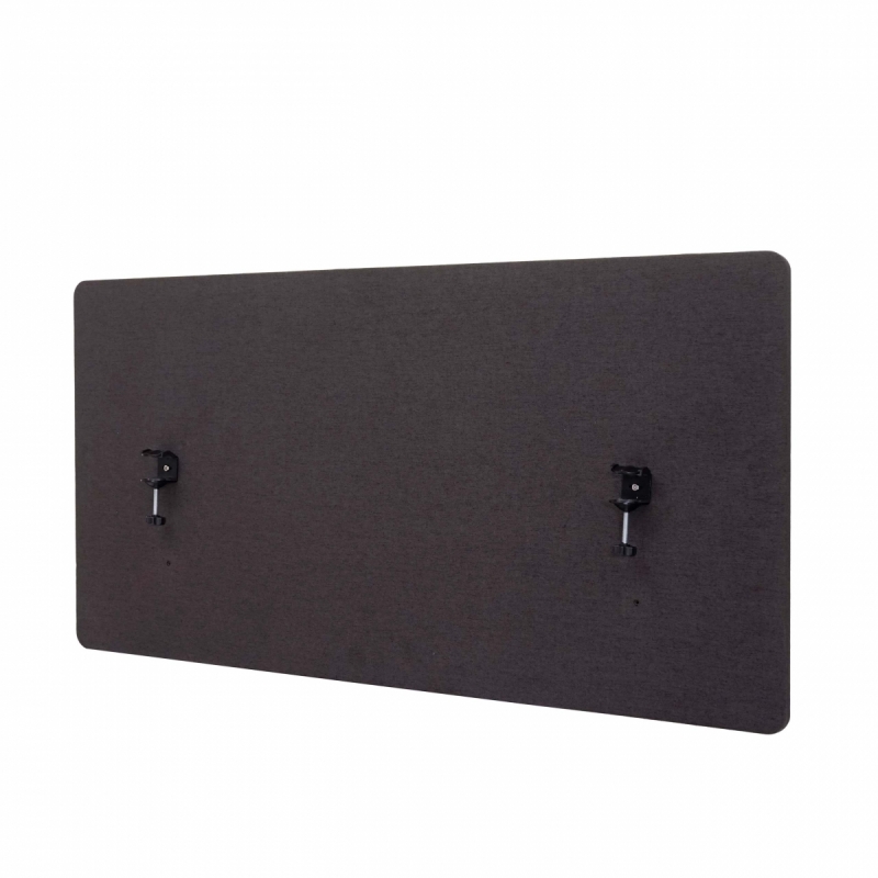 Akustický panel na stůl HWC-G75 - dvoustěnná látka/textil - 60x120 - hnědo-šedá