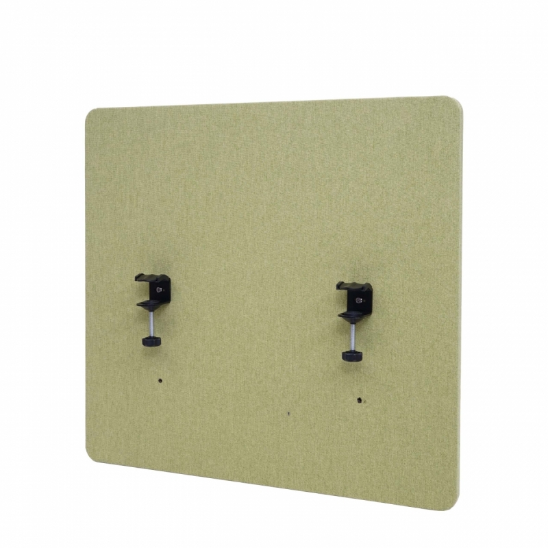 Akustický panel na stůl HWC-G75 - dvoustěnná látka/textil - 60x65cm - zelená