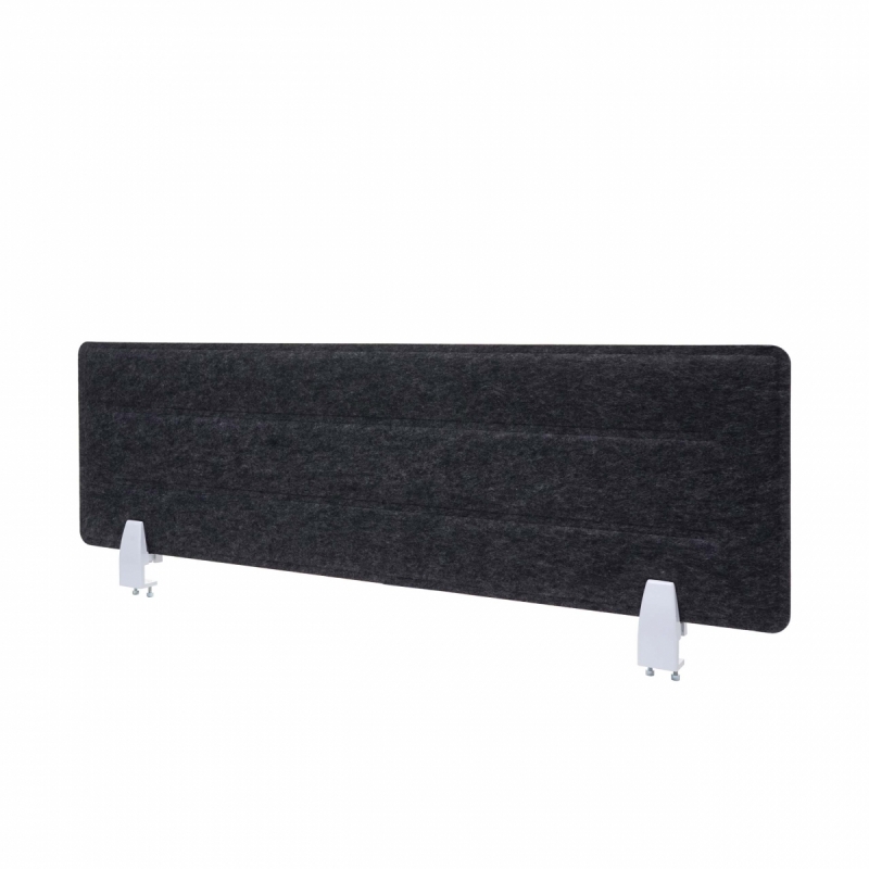 Akustický panel na stůl HWC-G76 - tkanina/textil s reliéfem - 100x30cm - černá