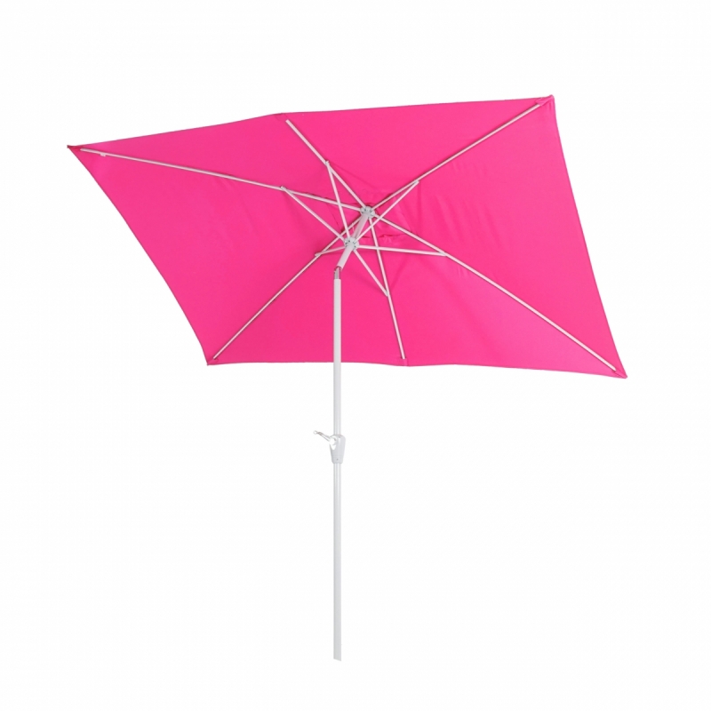 Slunečník N23 2x3m - polyester/hliník - růžová