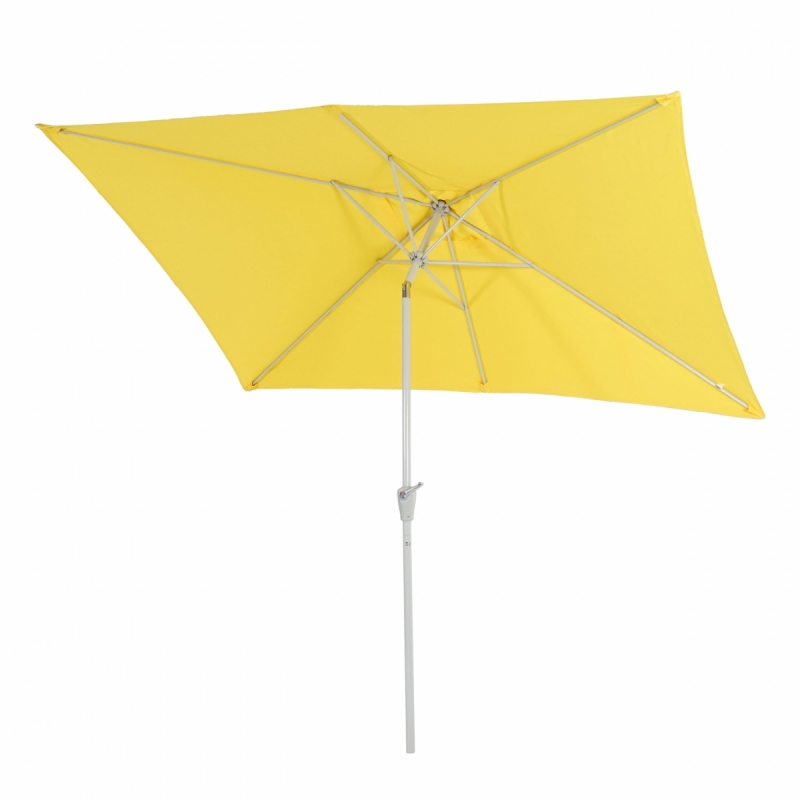 Slunečník N23 2x3m - polyester/hliník - žlutá