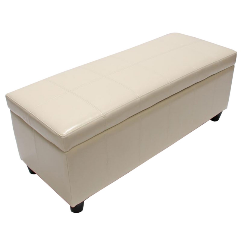Skladovací lavice Krien 112 x 45 x 45cm - Krémová