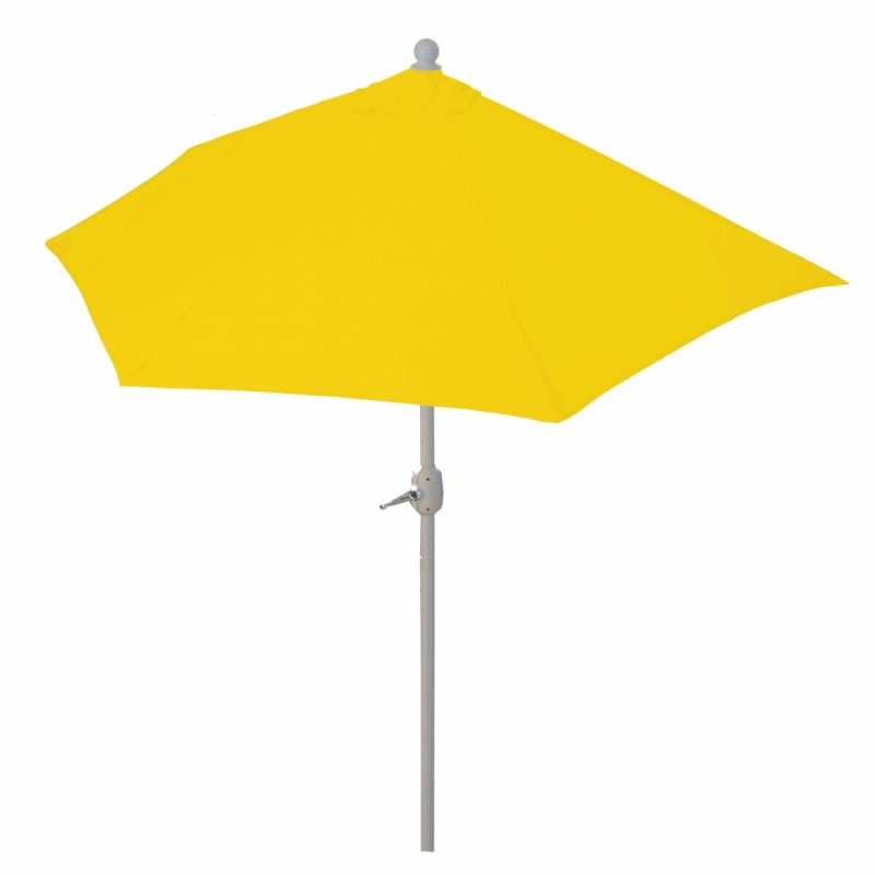 Slunečník půlkruh Parla - polyester/hliník - 270cm žlutý bez stojanu