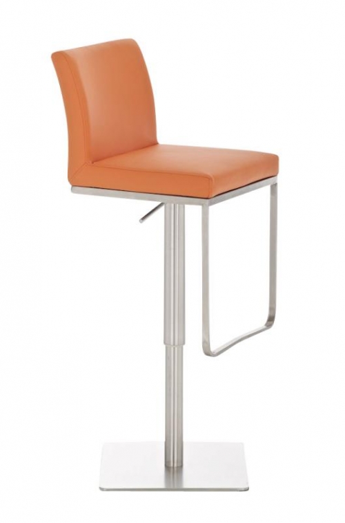 Barová židle Pamela nerez - Oranžová