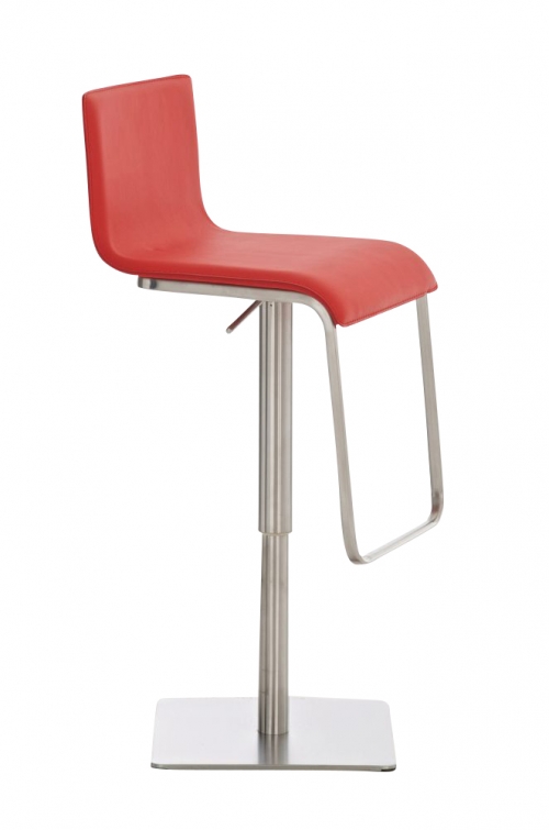 Barová židle Limon nerez  - Červená