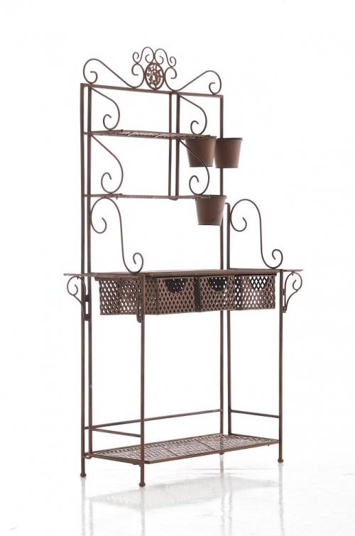 Regál police na květiny 1520099 - Hnědá antik