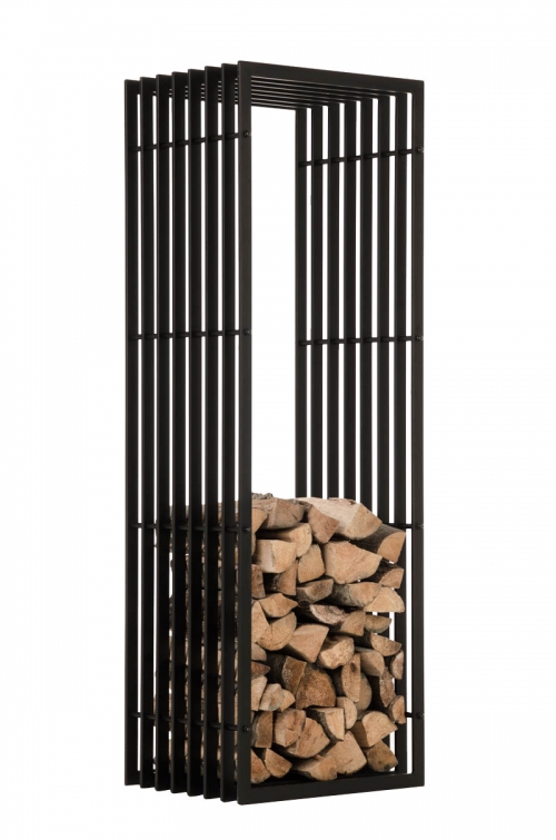 Stojan na palivové dřevo Irving 40x50x150, kov černý matný