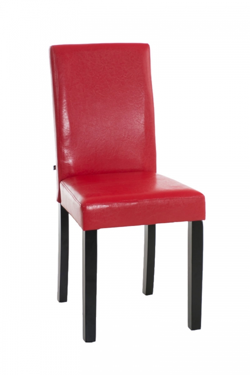 Jídelní židle Inn, nohy tmavě černé - Červená