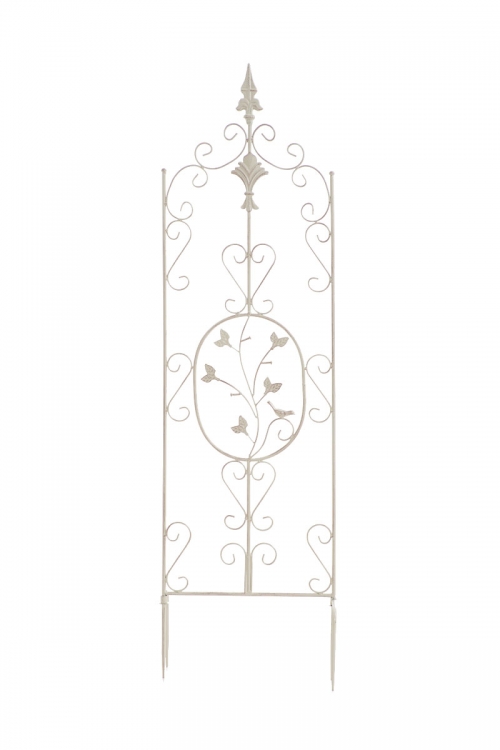 Mřížka na růže Burg - 122 x  35 cm - Krémová antik