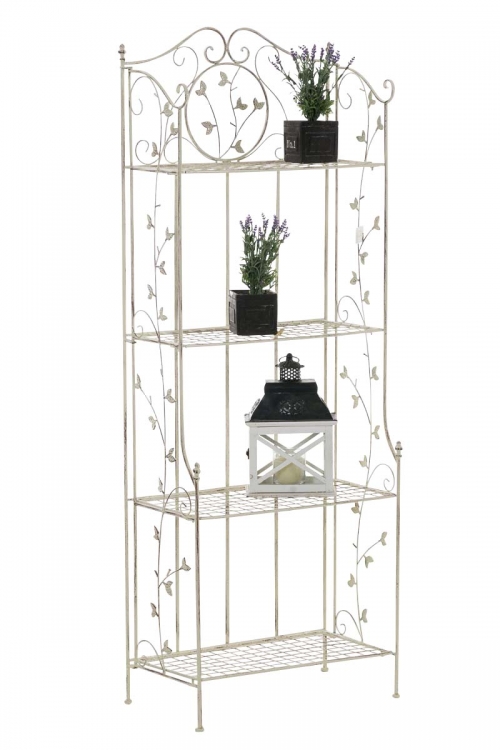 Kovová  police regál Aria  - Krémová antik