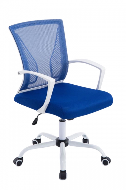 Kancelářská židle Tracy, podnož bílá - Modrá