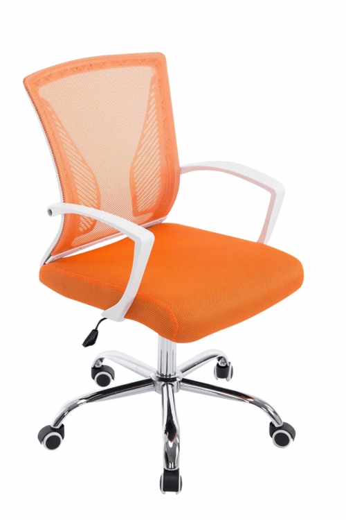 Kancelářská židle Tracy, podnož chrom - Oranžová
