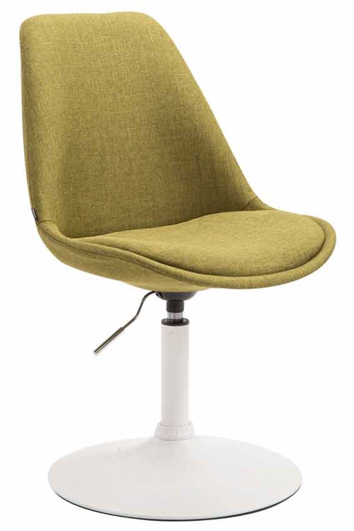 Židle Maverick W - látka, podnož kov bílá matná - Zelená