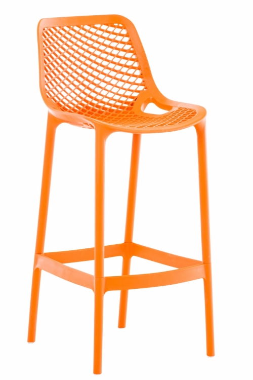 Plastová barová židle DS10778434 - Oranžová