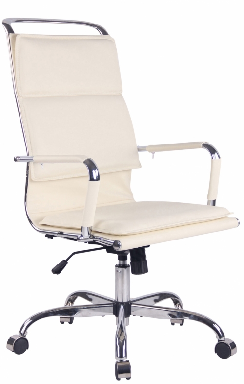 Kancelářská židle Bedford ~ koženka - Krémová
