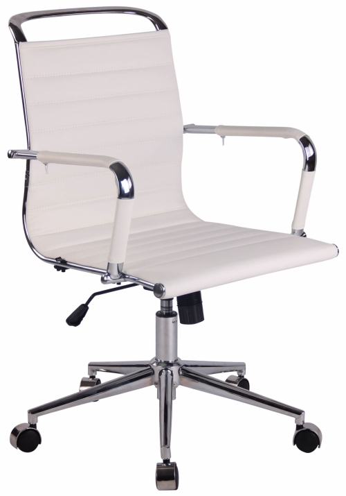Kancelářská židle Barton ~ koženka - Bílá