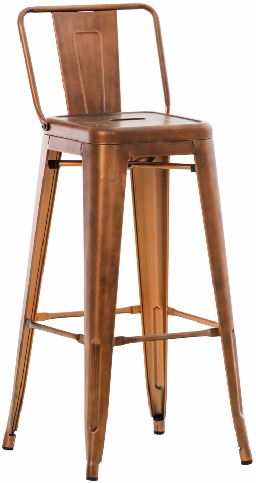 Kovová barová židle Mason - Měd