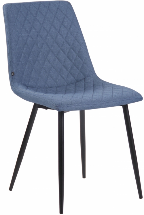 Židle Telde ~ látka, kovové nohy černé - Modrá